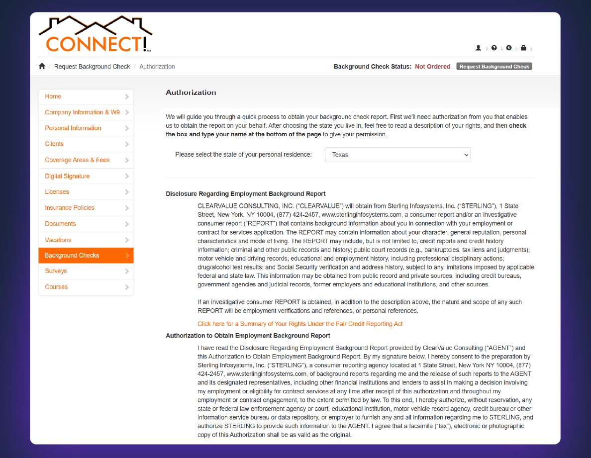 CONNECT integrated compliance tools